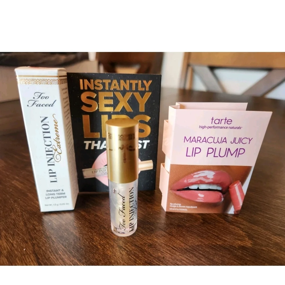 Too Faced Lip Injection Extreme + Tarte Maracuja Juicy